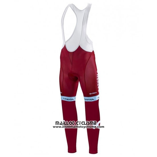 2016 Maillot Ciclismo Katusha Alpecin Blanc et Rouge Manches Longues et Cuissard